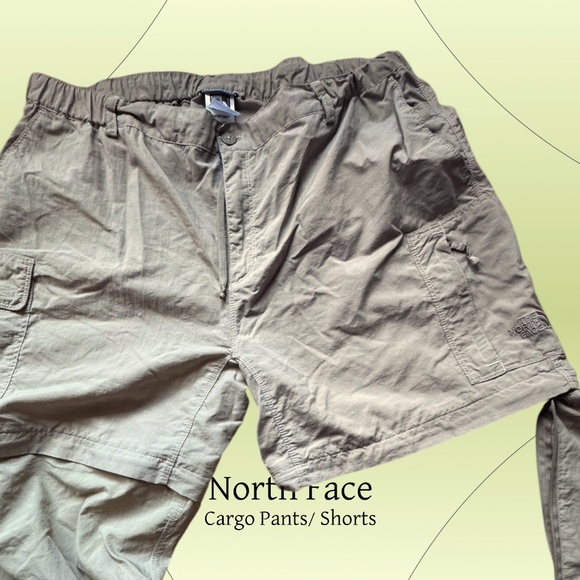 North Face Khaki Hiking Cargo Pants/Shorts XL FREE Shipping 📦 - Picture 3 of 8